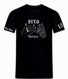 Nr. 6a - T-Shirt Motiv "Lady Totenkopf Rose" - Schwarz