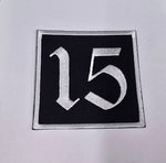 25 - Patch gestickt groß Motiv "15"