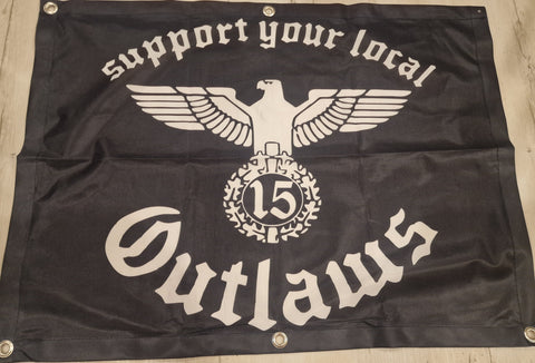 Wandfahne - Support Outlaws Adler