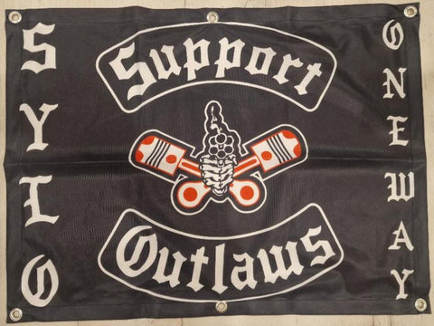 Wandfahne - Support Outlaws