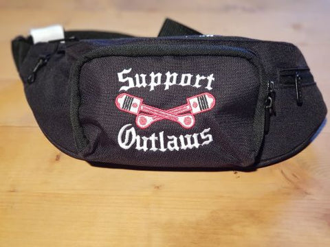 Bauchtasche Motiv "Support Outlaws" bestickt