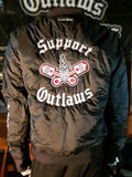 Bomberjacke bestickt/bedruckt "Support Outlaws"