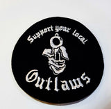 Patch gestickt Motiv "Support your local Outlaws"