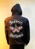 11 - Sweatjacke Motiv "Support Outlaws"